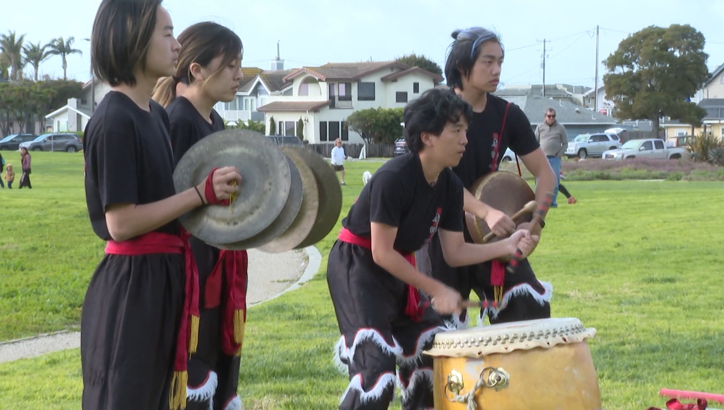 This is the second year of the celebration at Dinosaur Caves. Cal Poly's Lion Dance Team performed for the crowd.