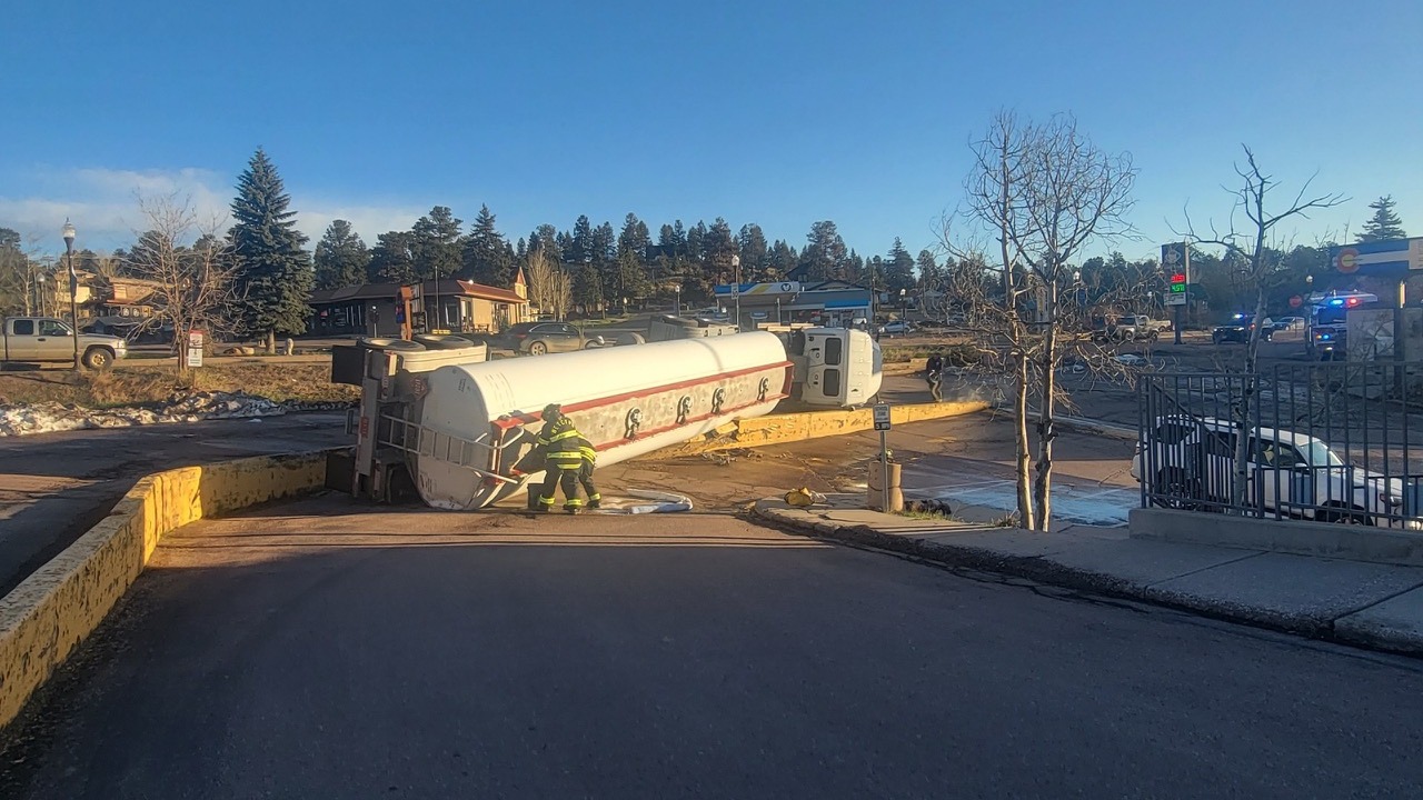 Woodland Park overturned tanker