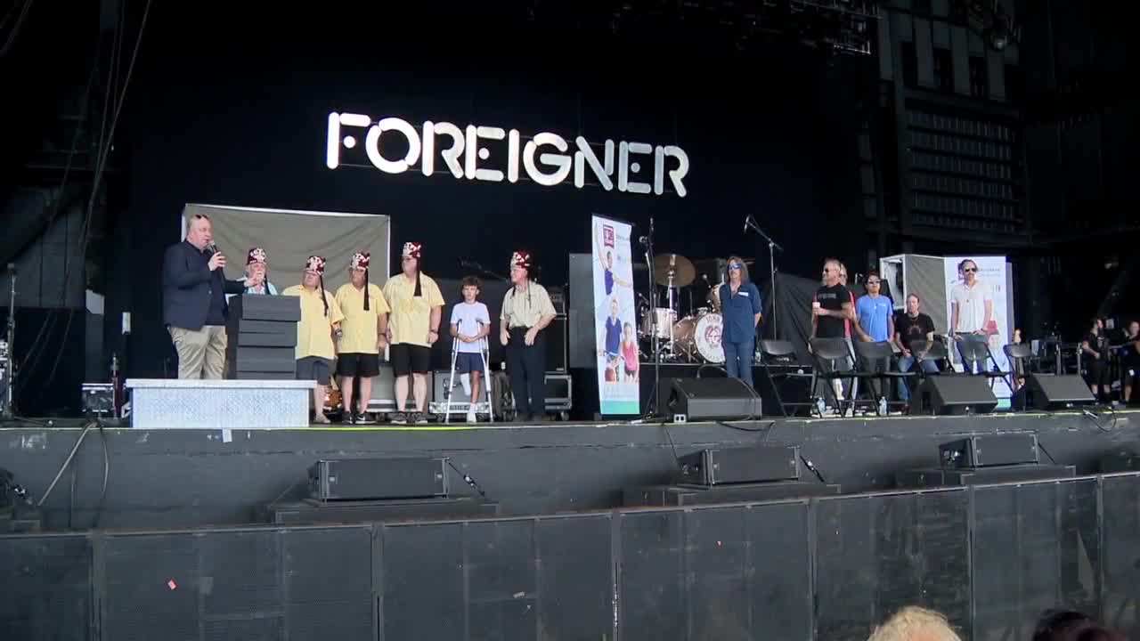 14-year-old with Shriners Children's helps surprise rock band Foreigner