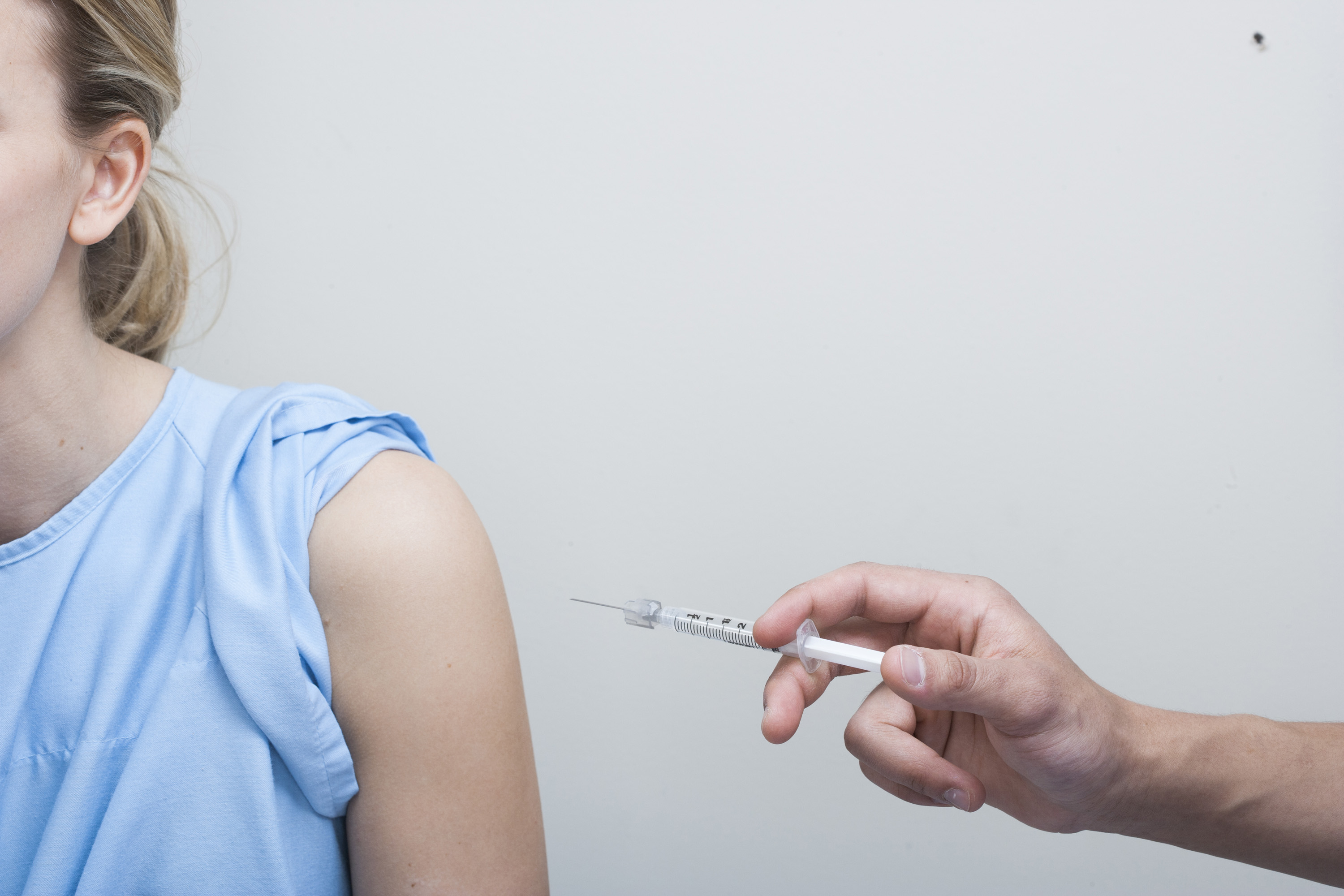 Patient getting injection