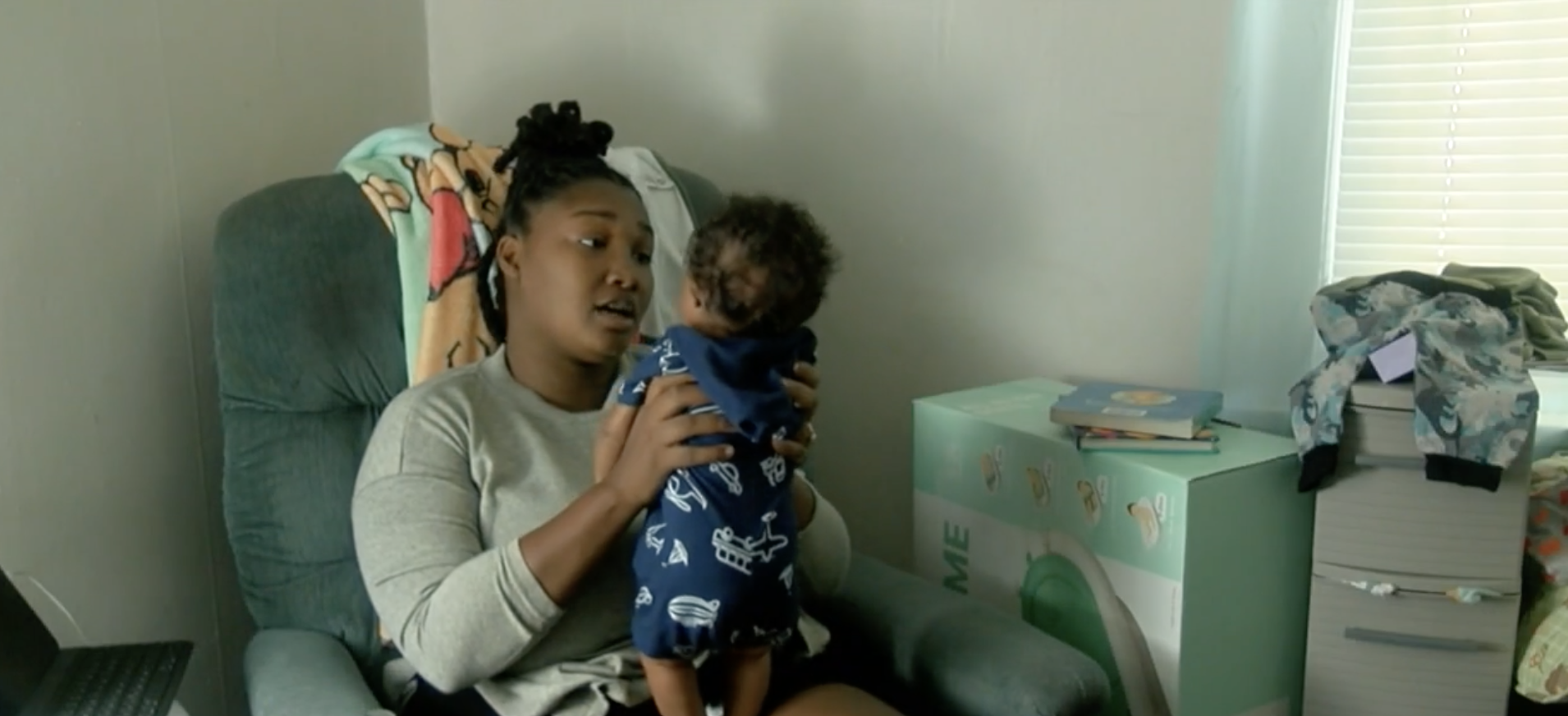 Leishcele Carter and her baby Tre