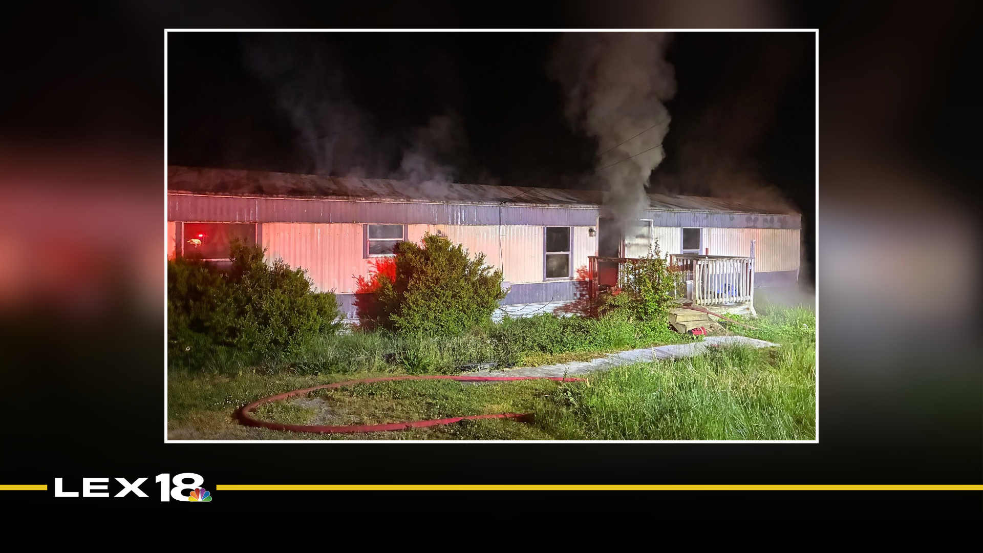 Mobile home structure fire Brodhead