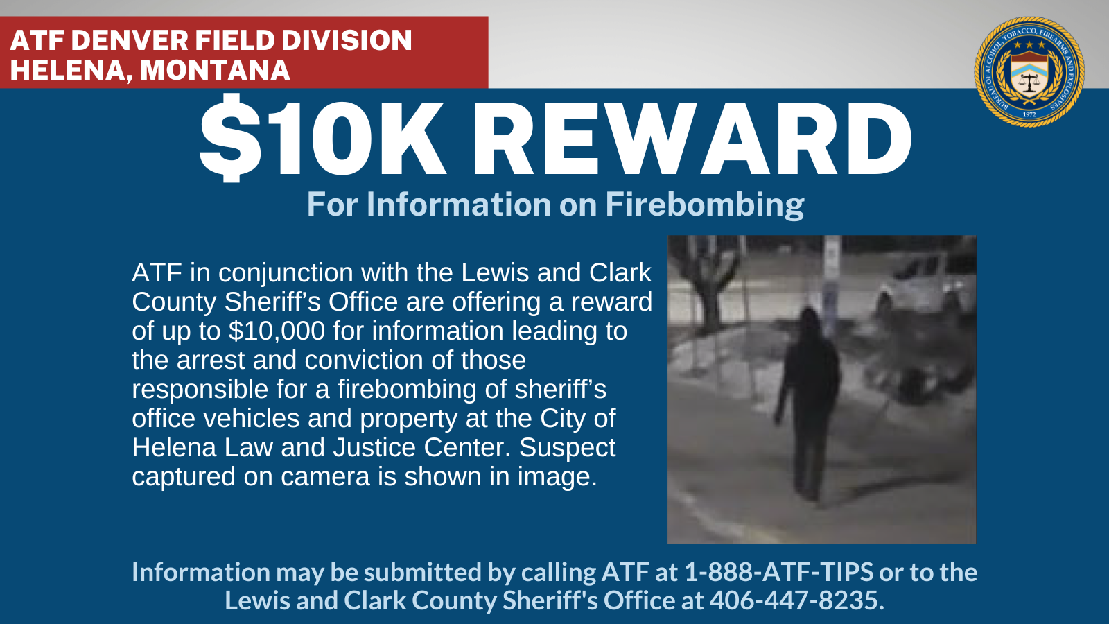 ATF offers up to $10k reward for information about Helena firebombing - Vimarsana News