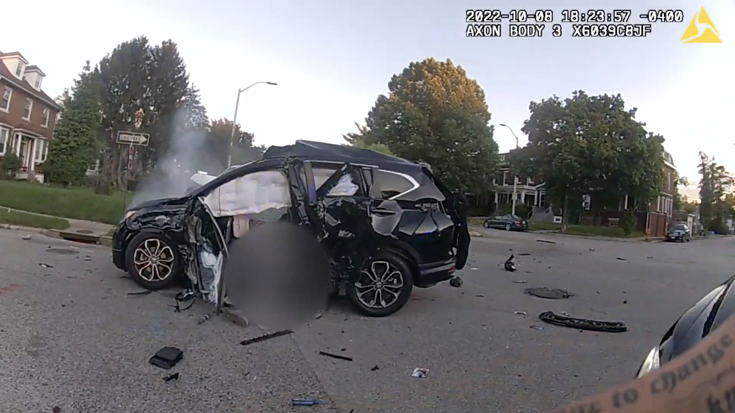 Body cam footage shows police response to deadly crash in Northwest Baltimore