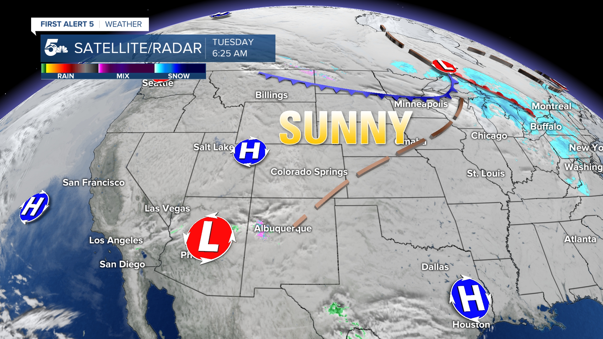Weather Pattern for Colorado on Tuesday 3/19/24