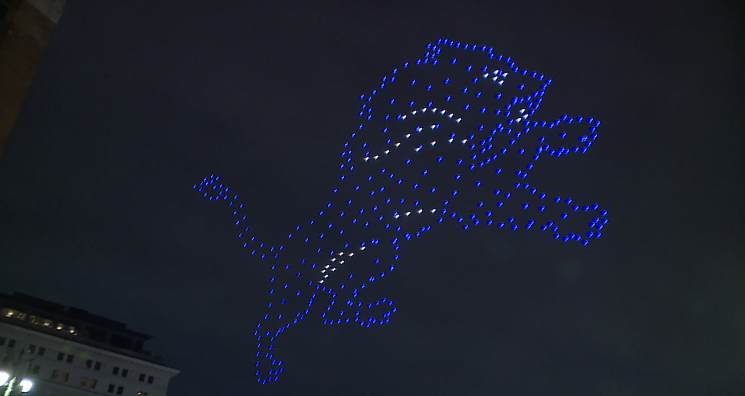 Fans line streets of downtown Detroit for Lions drone show 