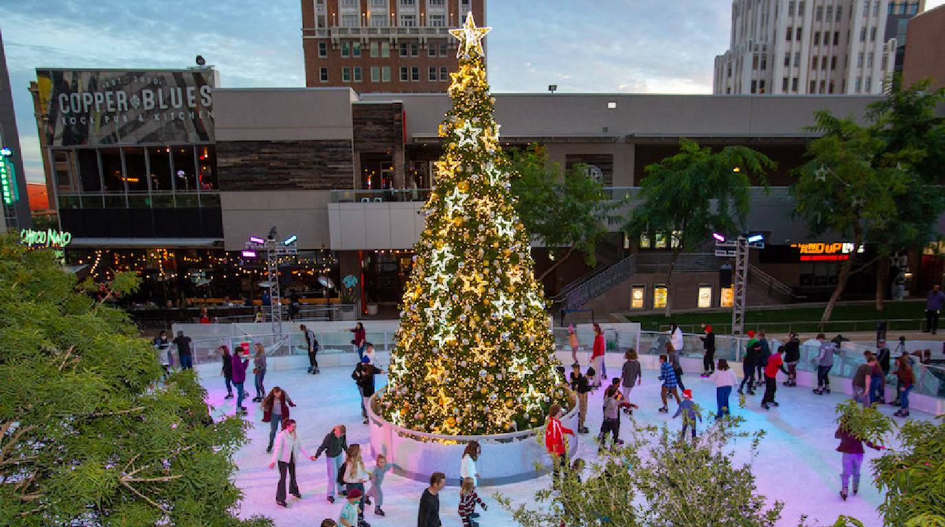 Skate rink in downtown Phoenix 