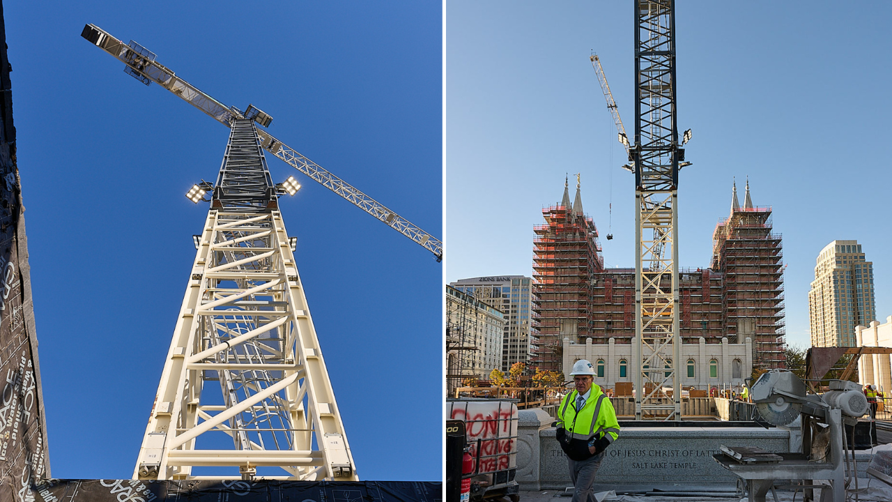 Salt Lake Temple Crane