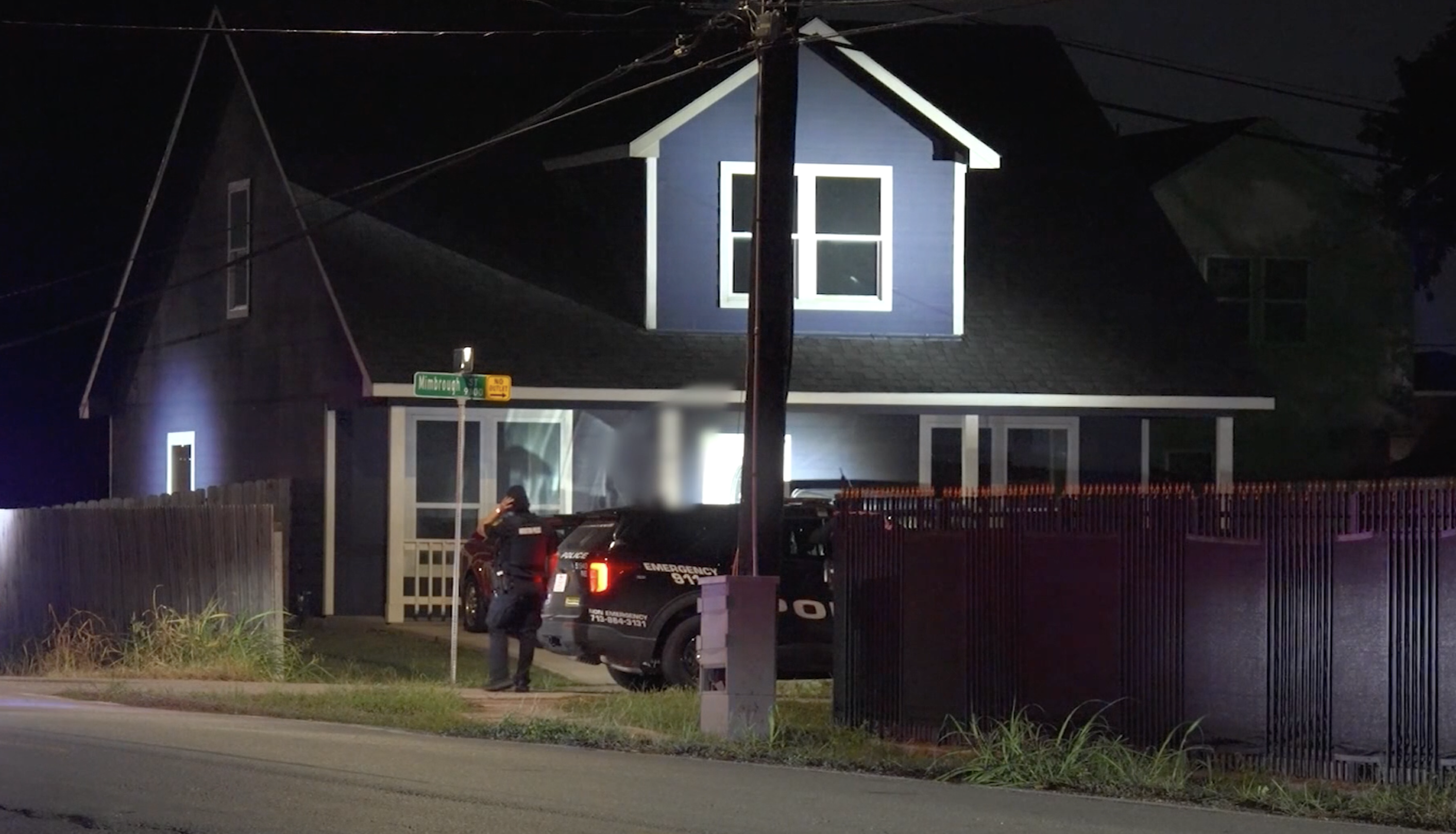 Houston Police at a home after a fatal shooting. 