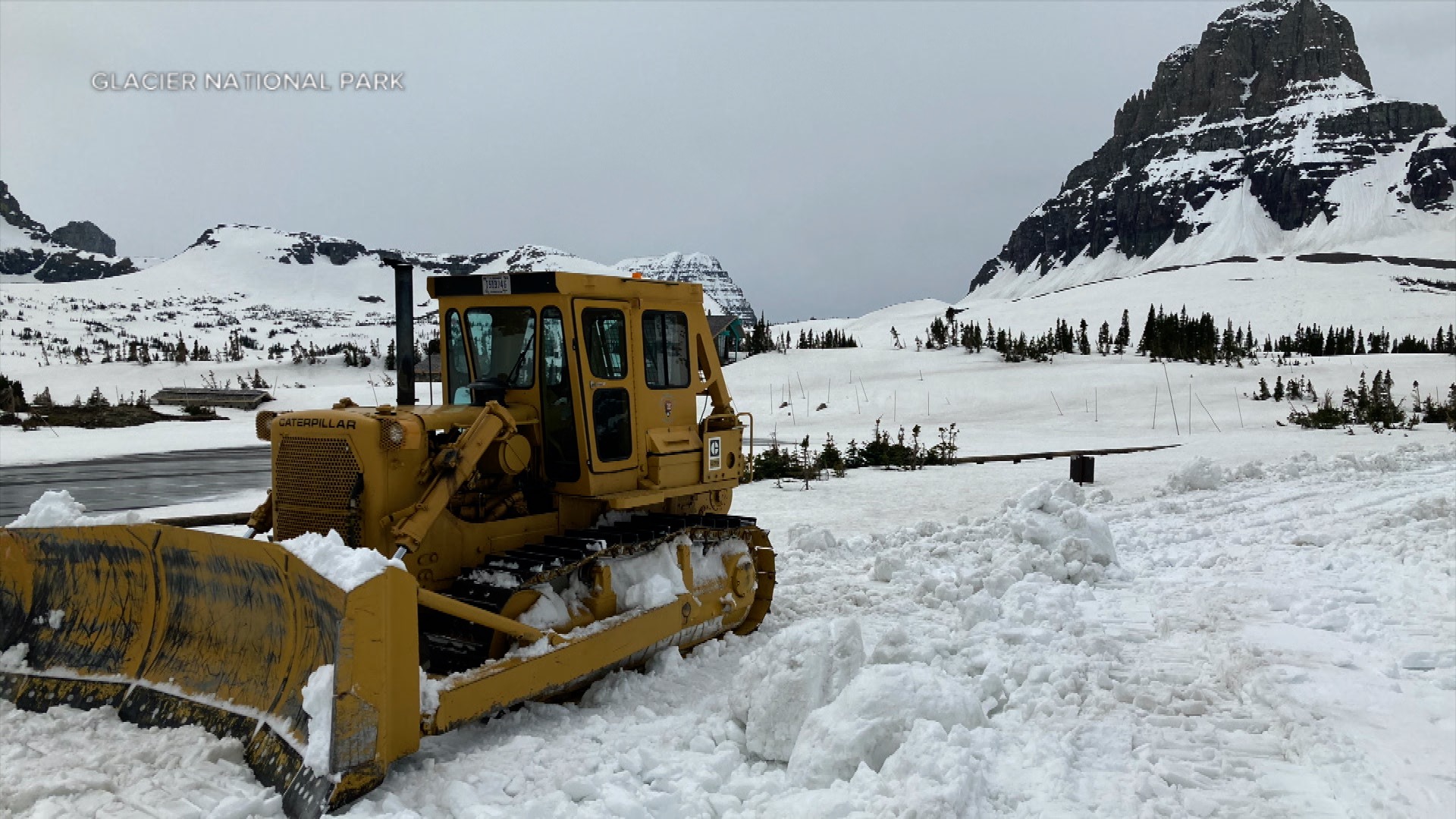 Going to the Sun Road plowing