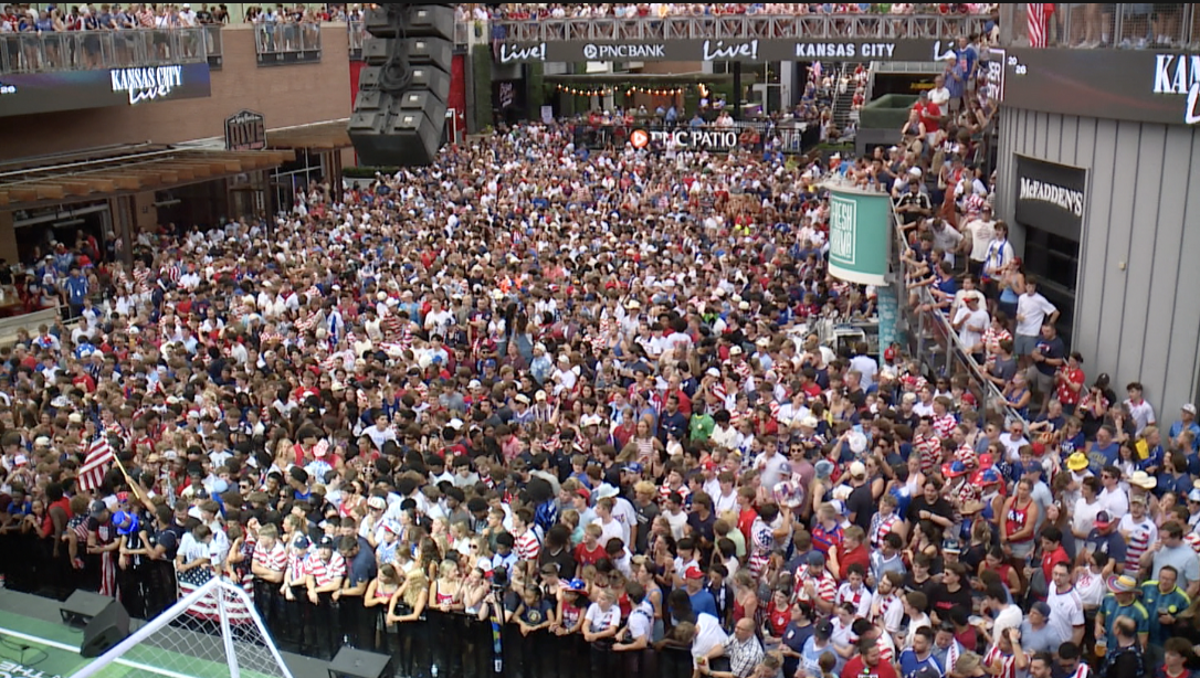 USA fans pack Power and Light