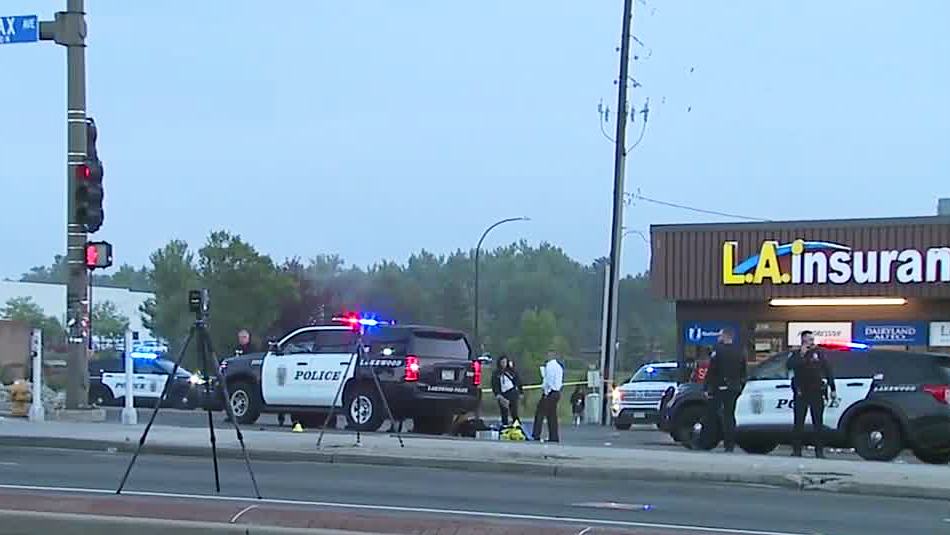 Westbound lanes of W. Colfax Ave. closed at Pierce St. for Lakewood police shooting investigation Thursday
