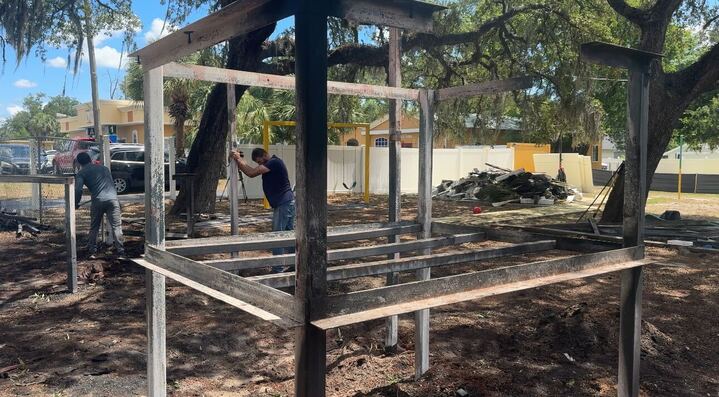 Daycare playground catches fire just weeks before completion