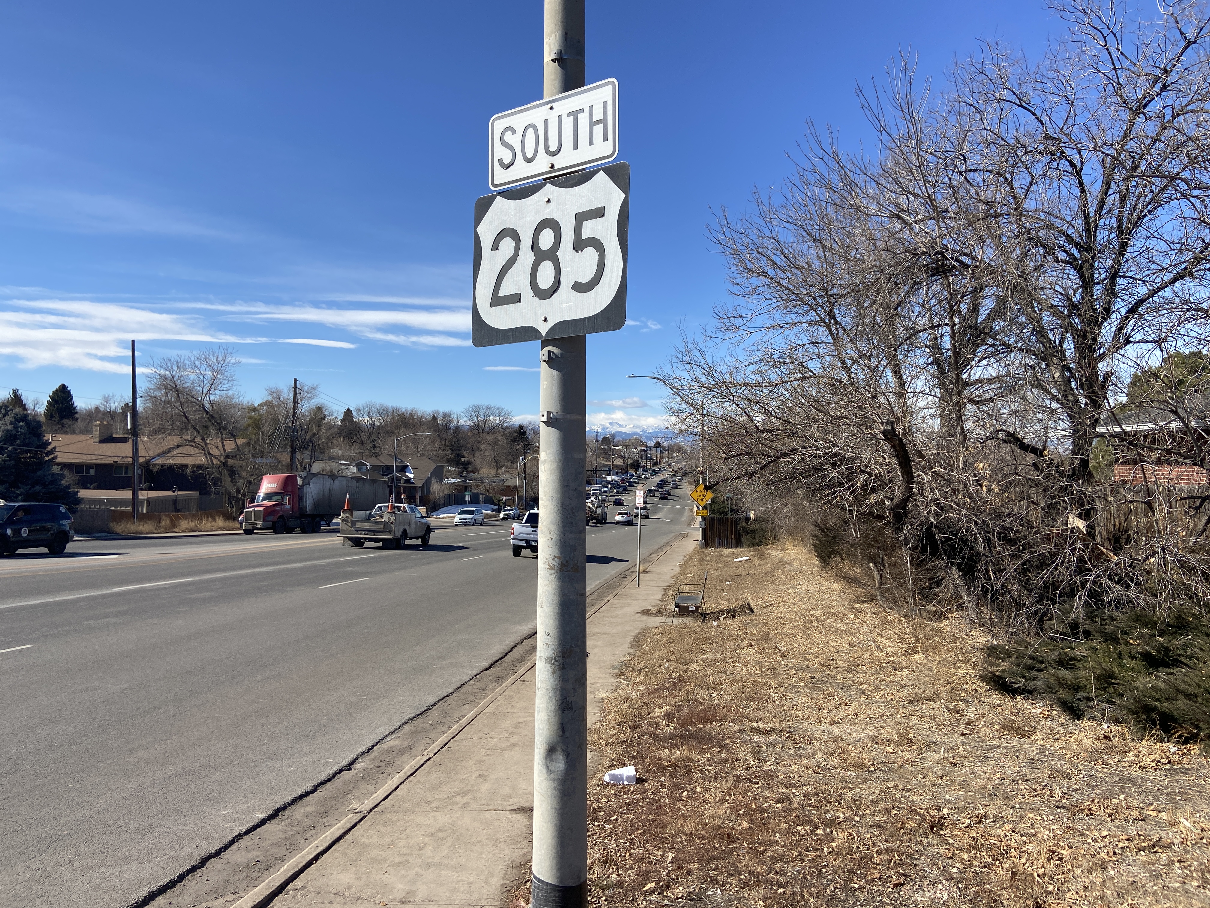 Highway 285 sign