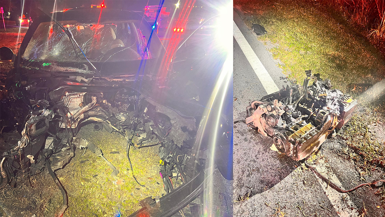 Martin County Tesla crash at Dixie Highway and Savannah Road