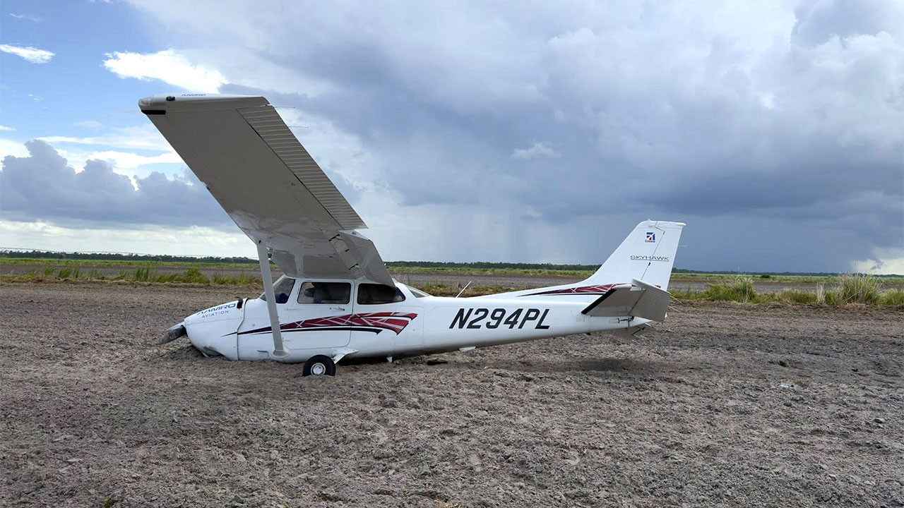 Two people were on board when a small plane had to make an emergency landing in a Martin County field on May 22, 2026, according to the sheriff's office.