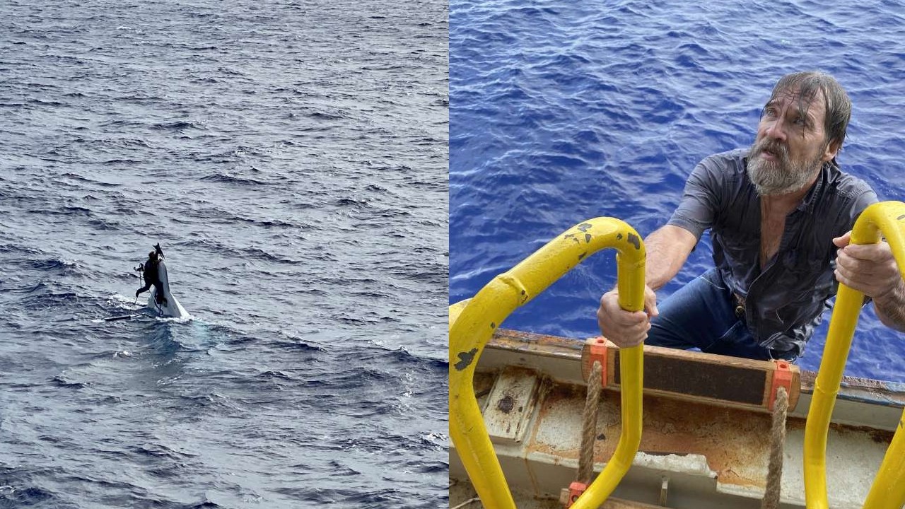 Man rescued after being found clinging to capsized boat 86 miles off Florida coast