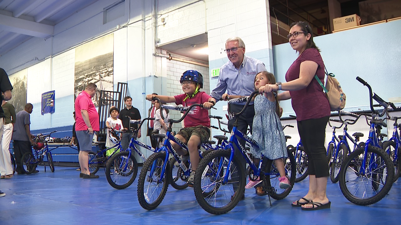 Bike donation at Denver Indian Center
