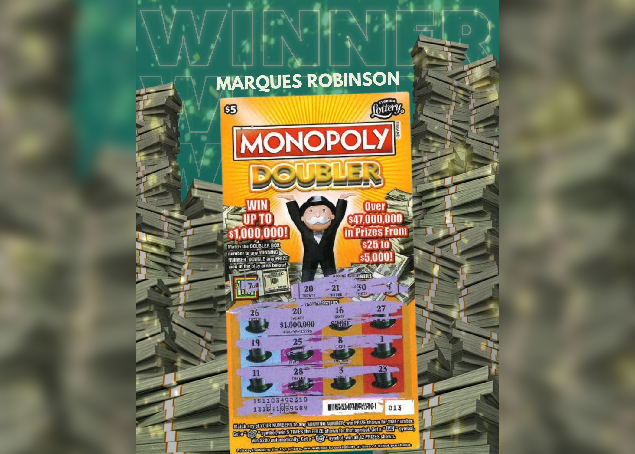 Marques Robinson Florida lottery winner 03272023