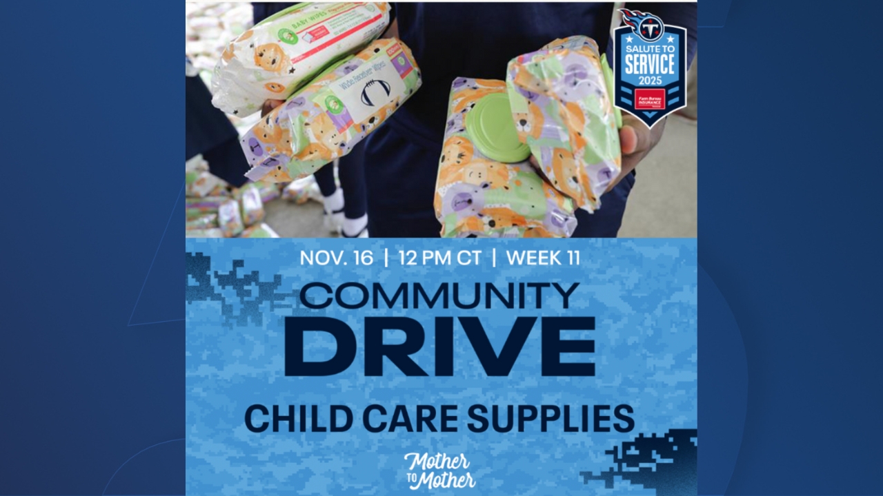 Titans' child care supplies drive