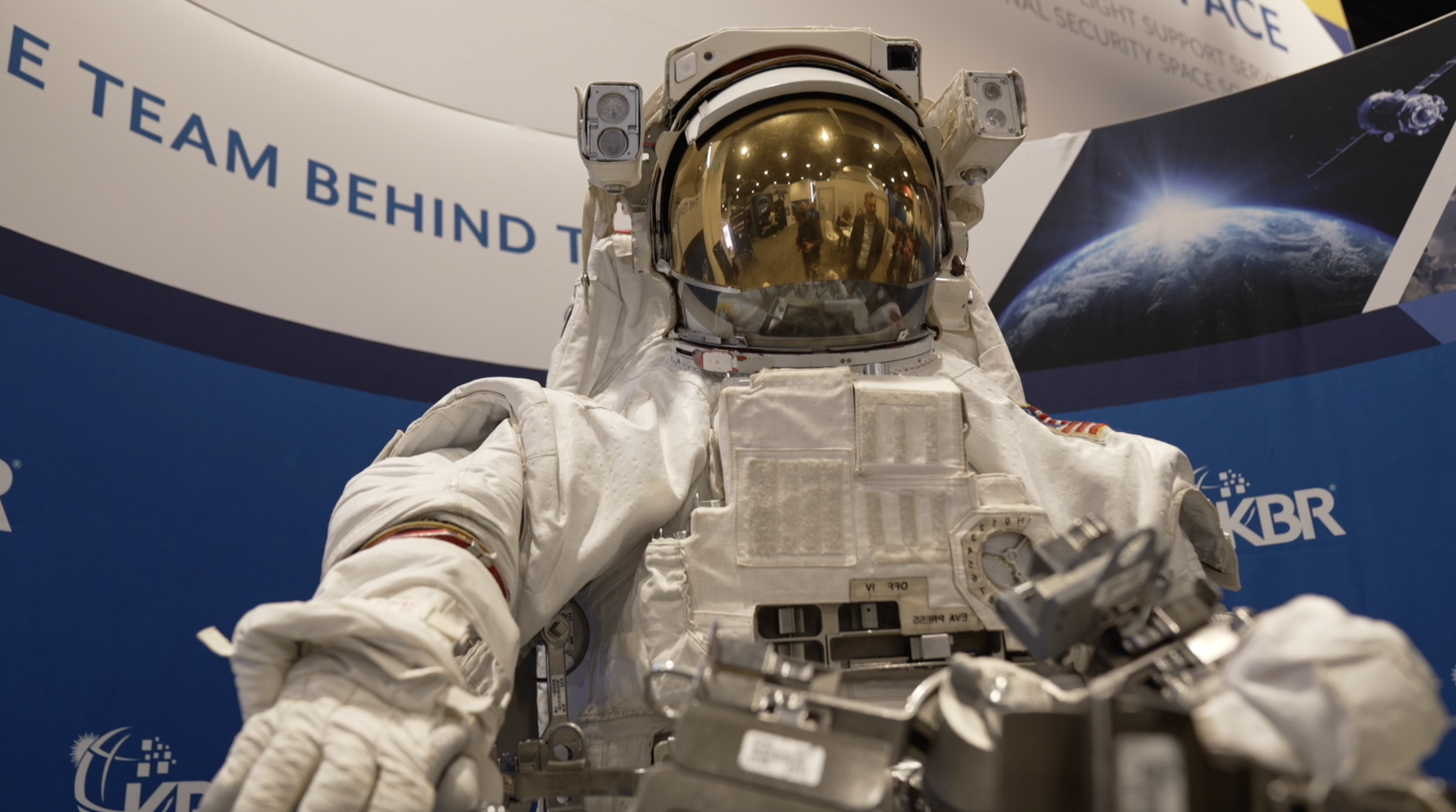 An astronaut suit displayed at the convention