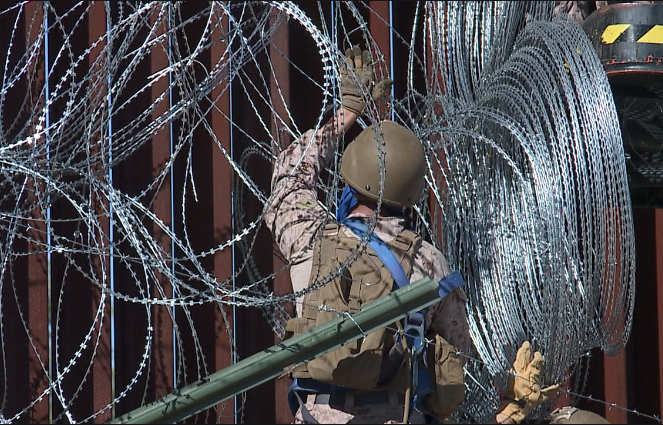 Wired Up: 400 Marnies in southern Arizona 'reinforcing' border wall 