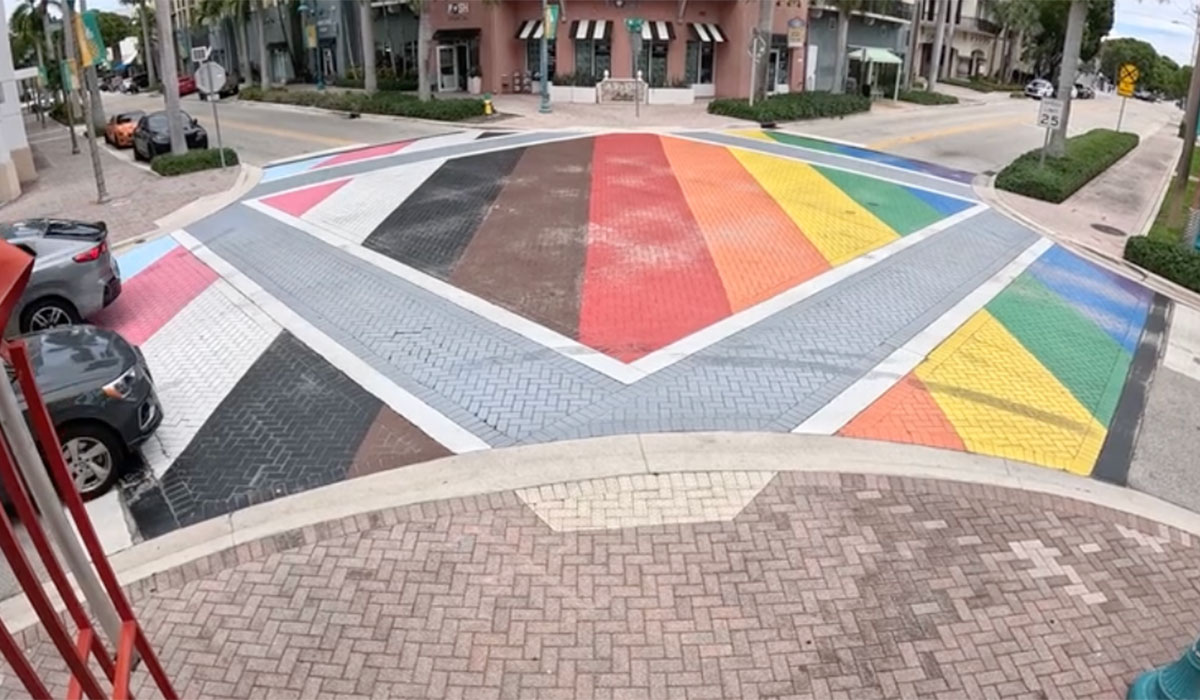 Delray Beach Pride crosswalk 