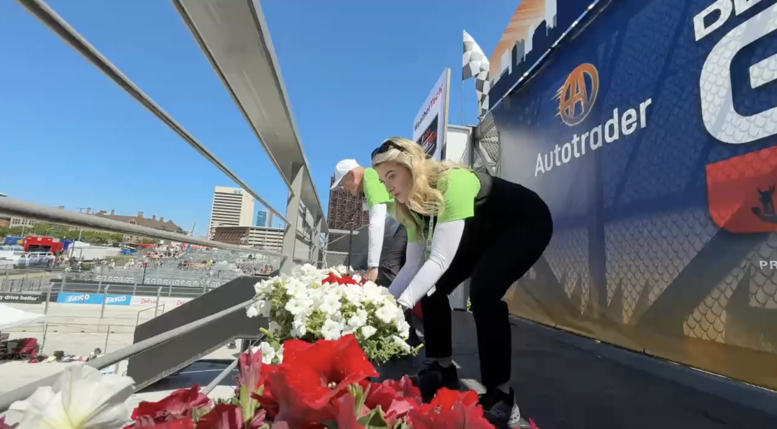 Detroit Grand Prix father-daughter volunteers help make winner's circle moments shine
