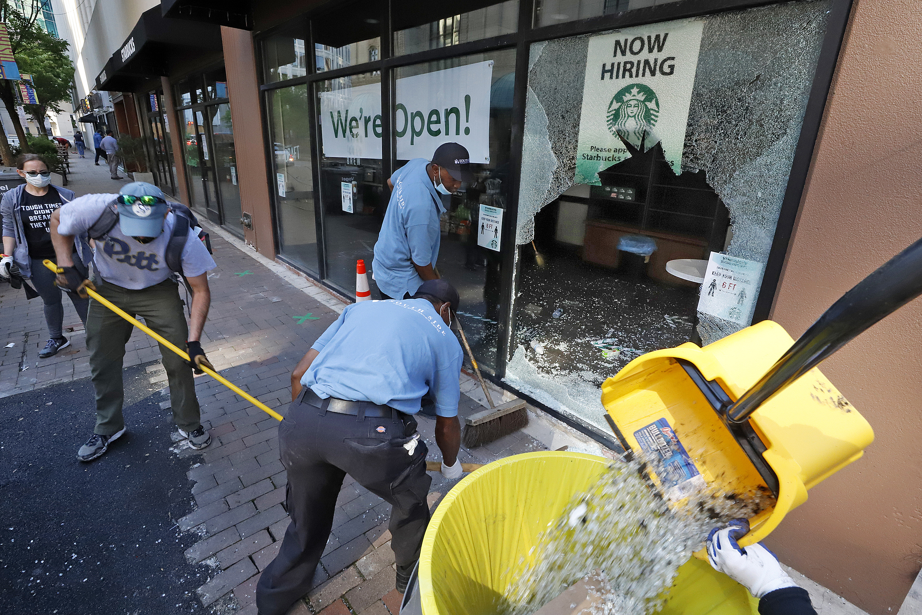 Americans wake up to damage after some protests over Floyd death turn violent