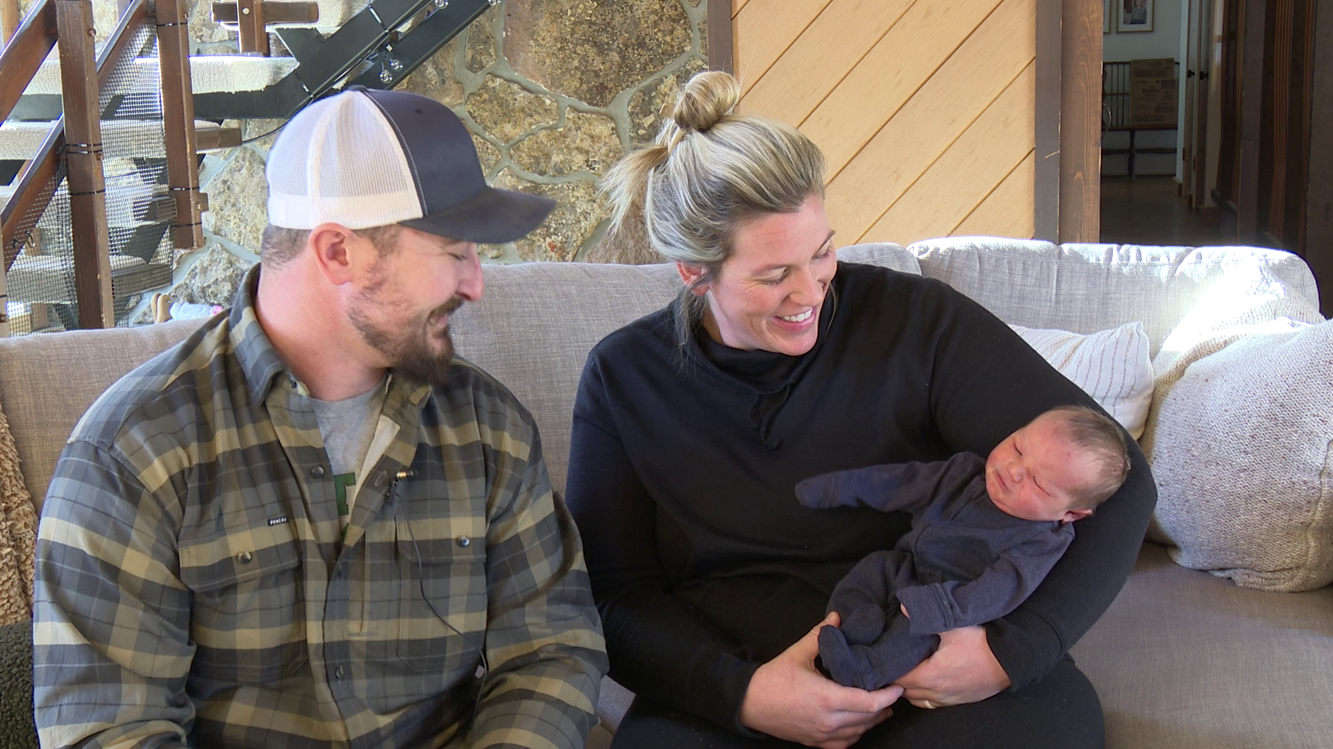 Ellyn and Kelly Hertel with baby Beau
