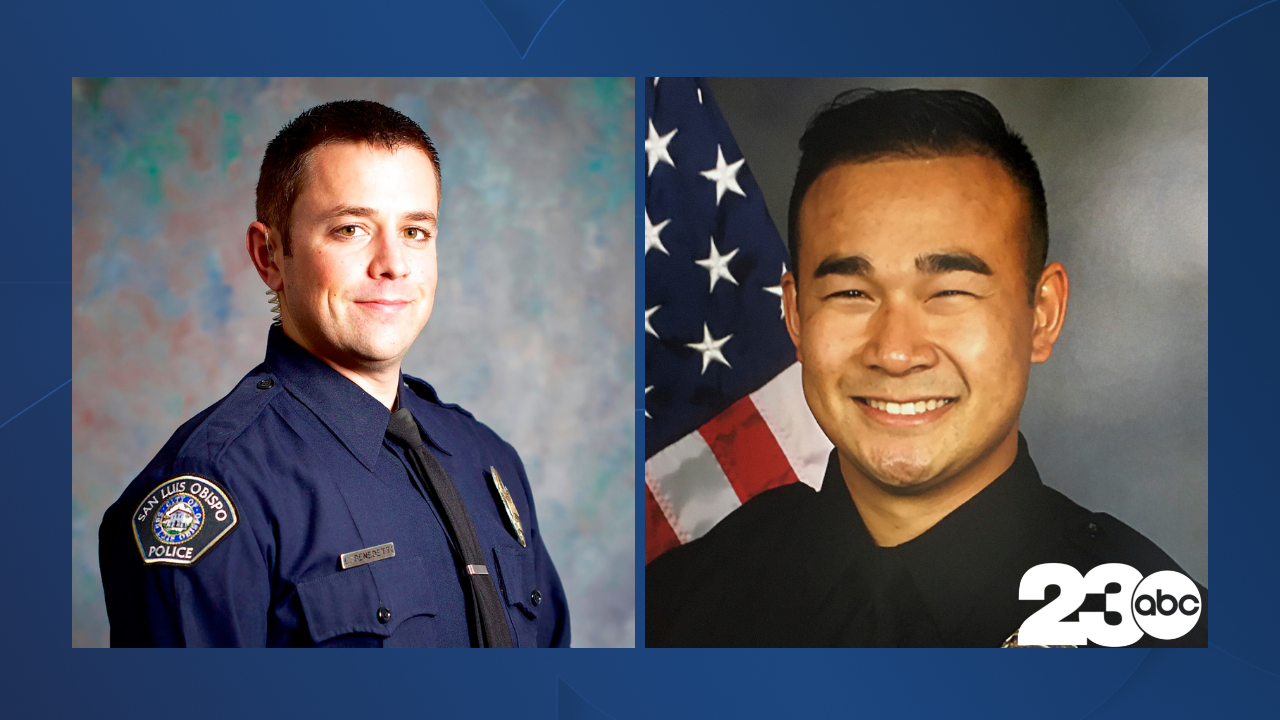 San Luis Obispo Police Det. Luca Benedetti, Stockton Police Department shows officer Jimmy Inn