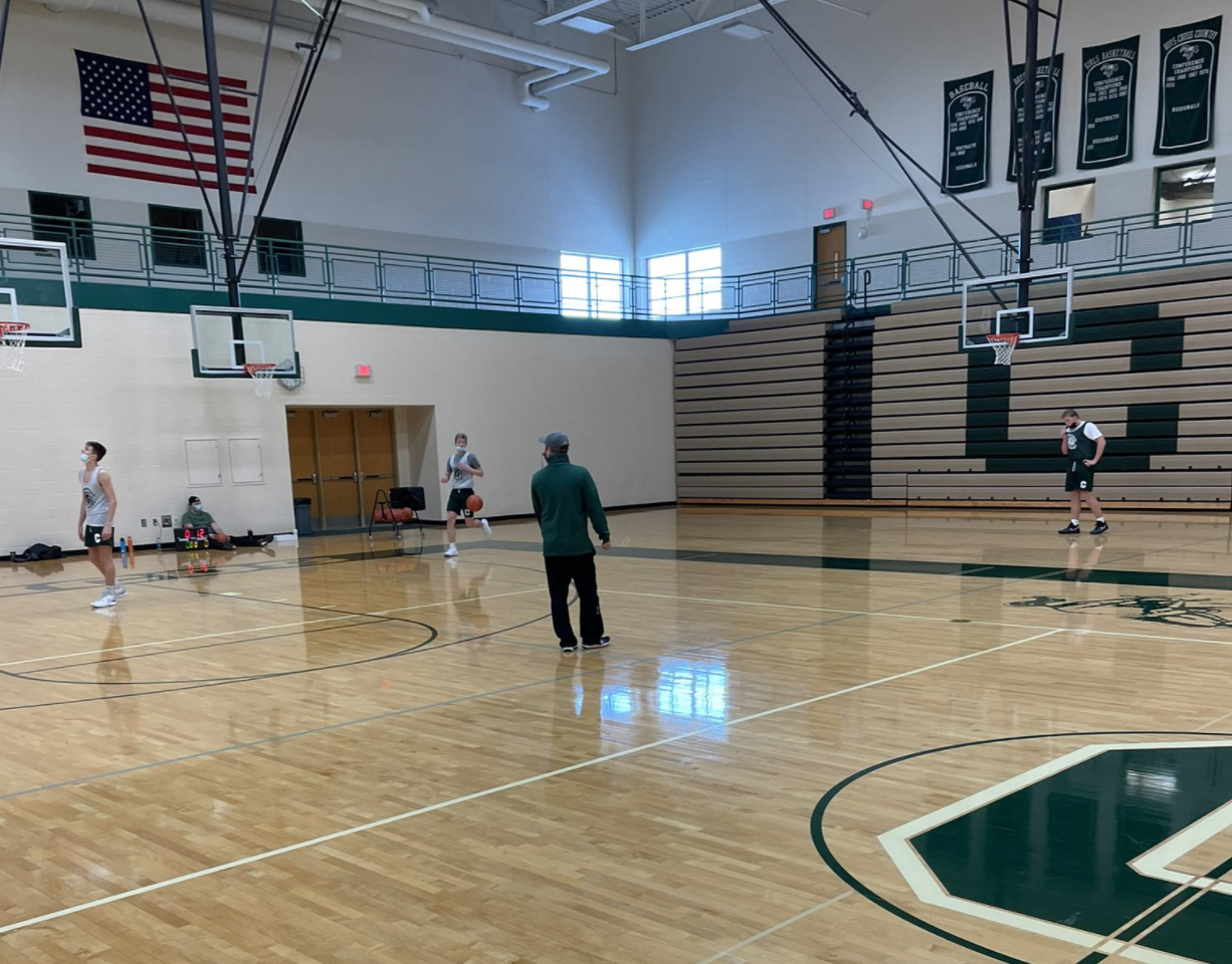 Coopersville boys basketball practice