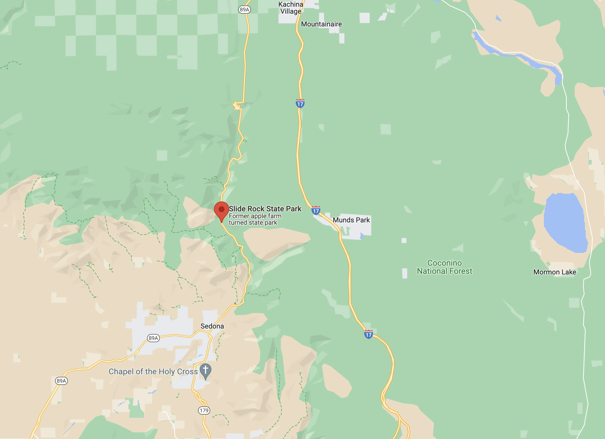 Slide Rock map