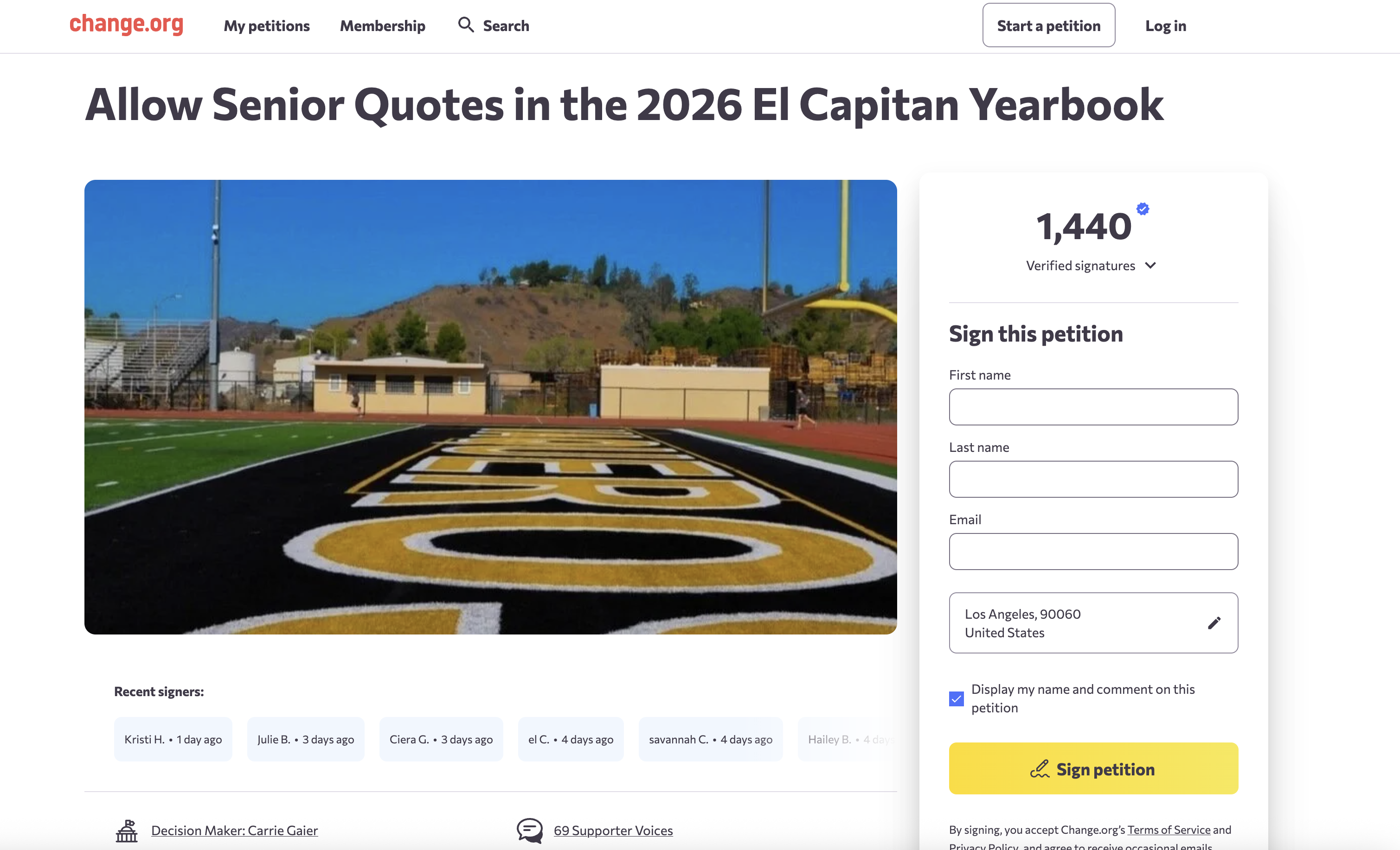Students petition to restore senior quotes tradition at El Capitan High in Lakeside