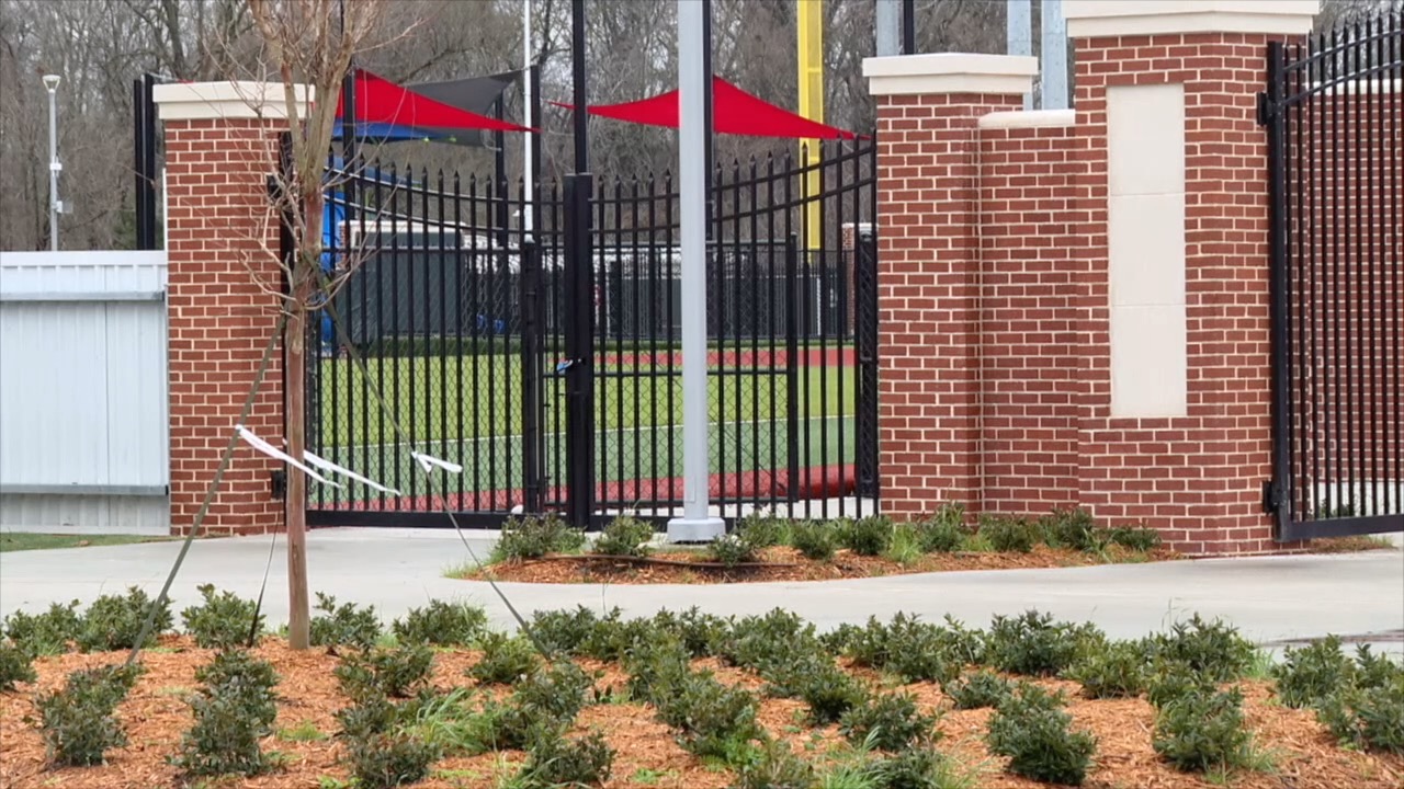 Brown Park gates at the tourament fields 
