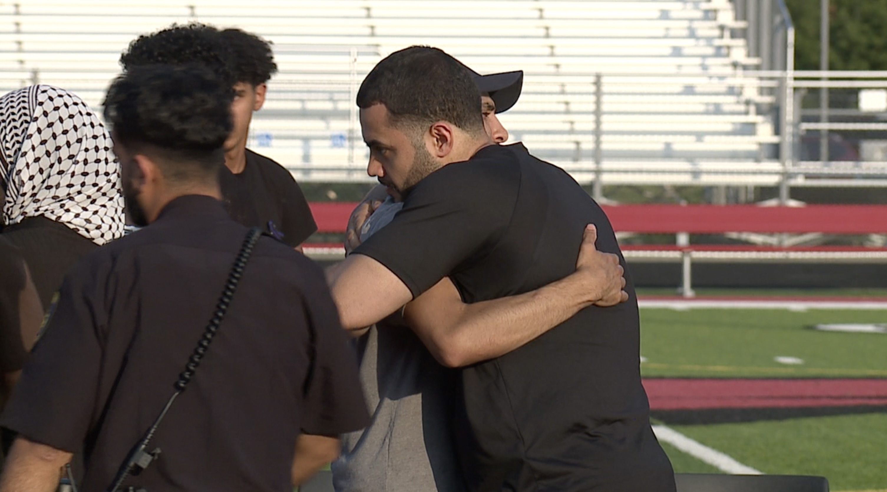 Memorial for fallen officer Mohamed Said held at Melvindale High School Cardinal Stadium 