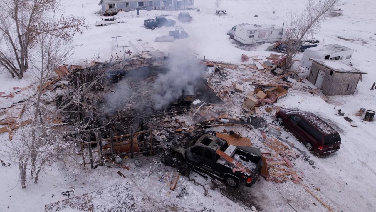 Several people injured by an explosion at a house in Poplar 