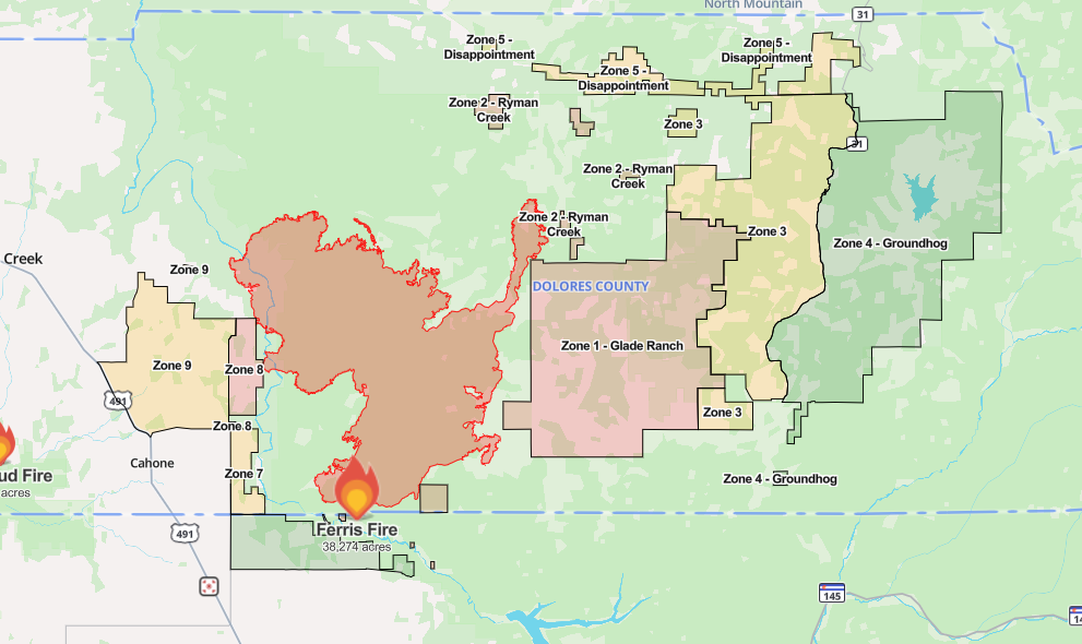 Wildfire perimeter map