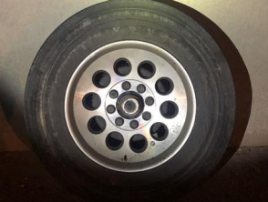 Wheel crashes through driver's windshield