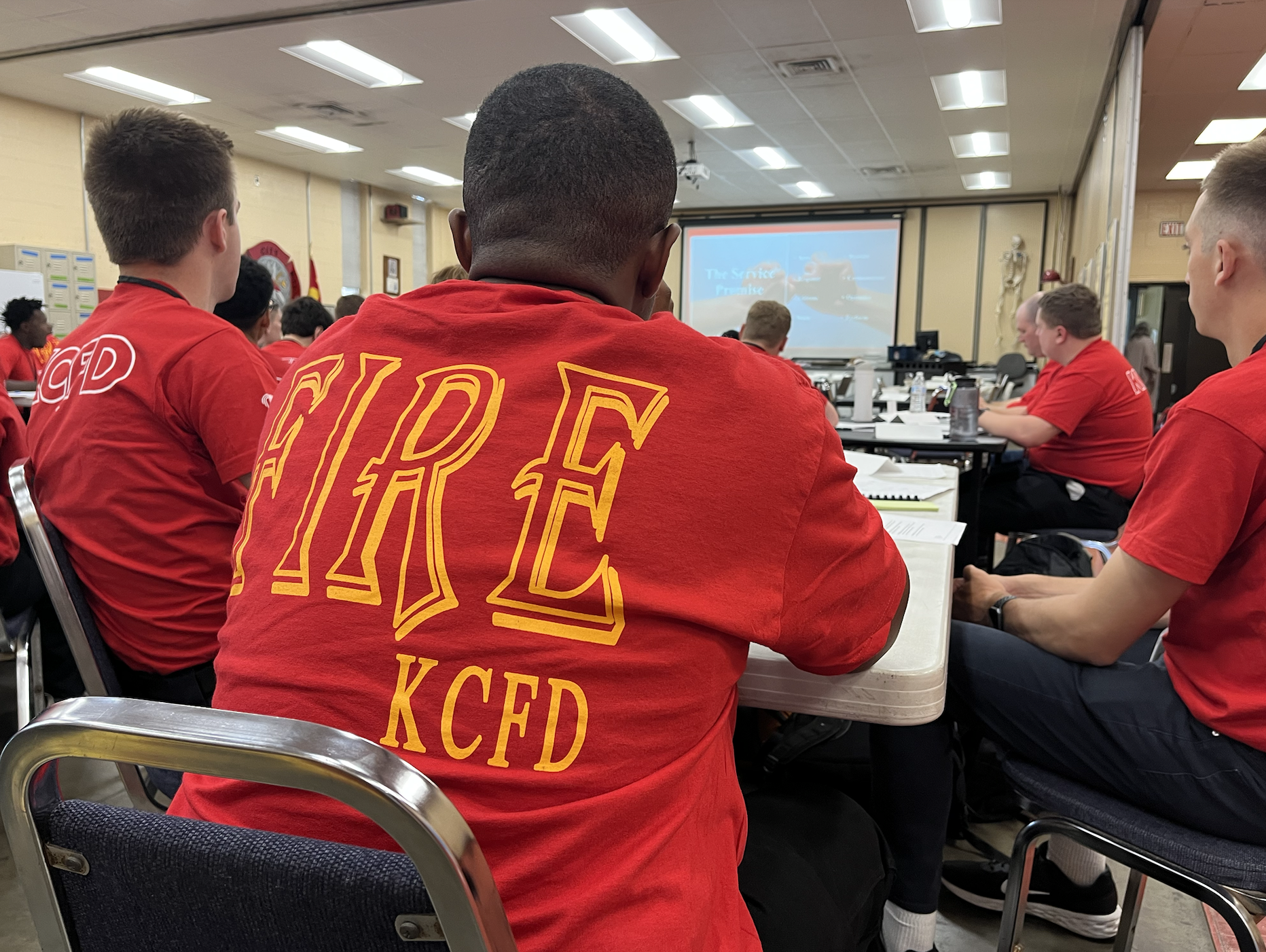 KCFD cadets in class