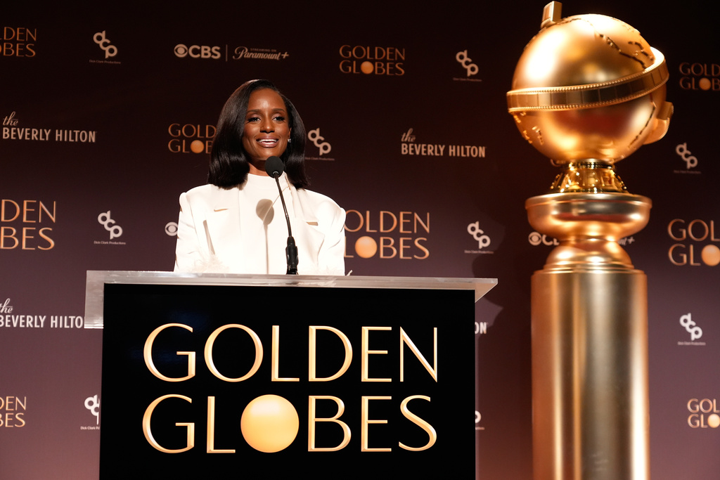 Skye P. Marshall appears during the nominations announcement for the 83rd Golden Globes on Monday, Dec. 8, 2025, at the Beverly Hilton Hotel in Beverly Hills, Calif. 