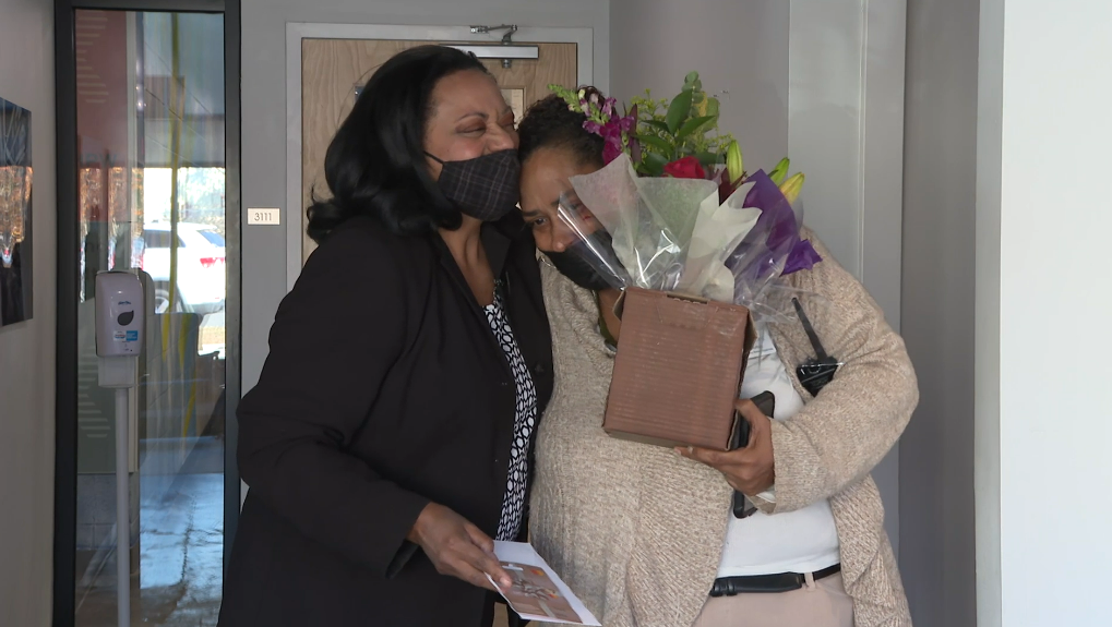 Treating a frontline worker at Richmond shelter supporting people in need