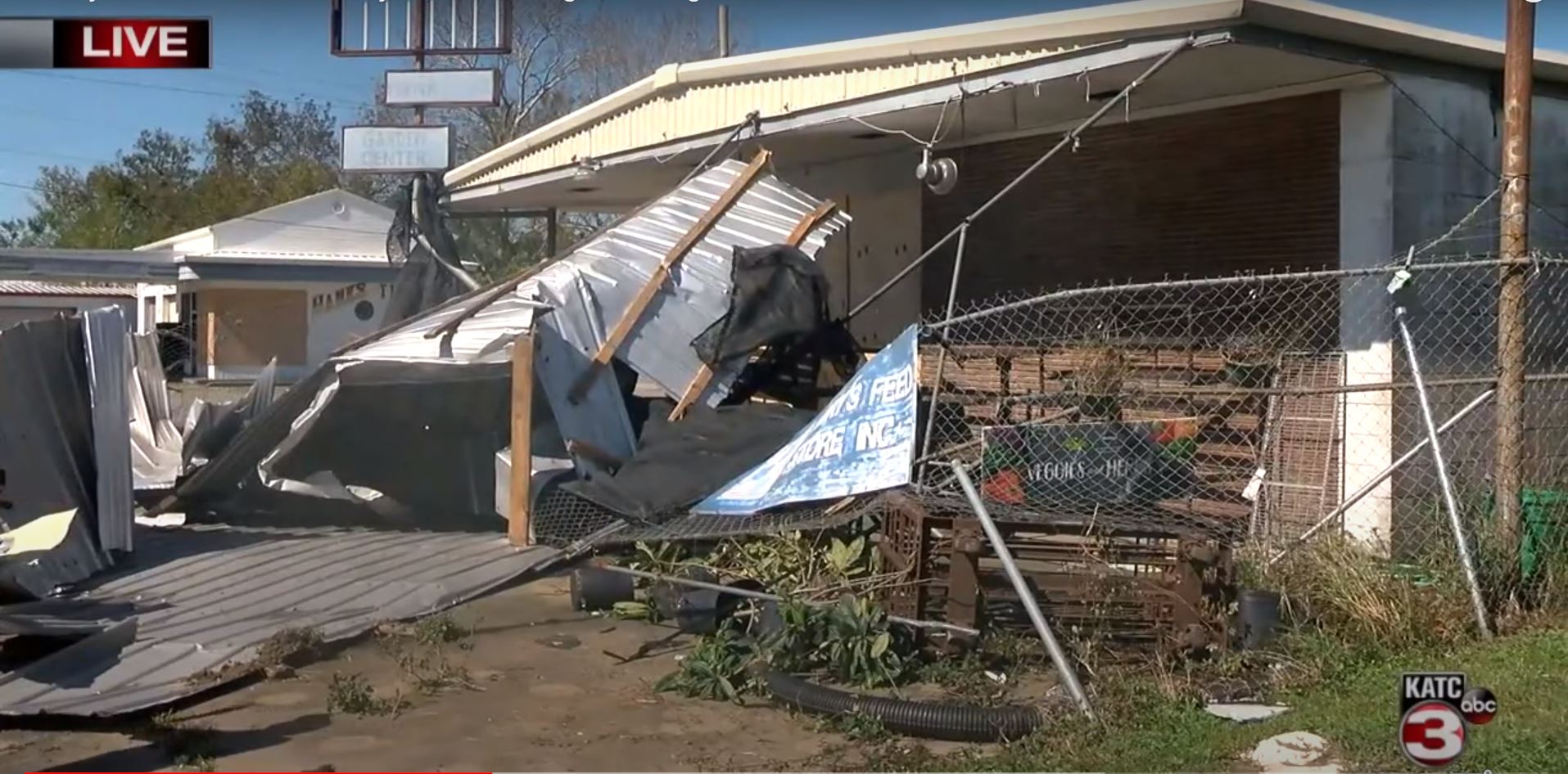 Delta damage of Landrys Feed Store in Crowley.JPG