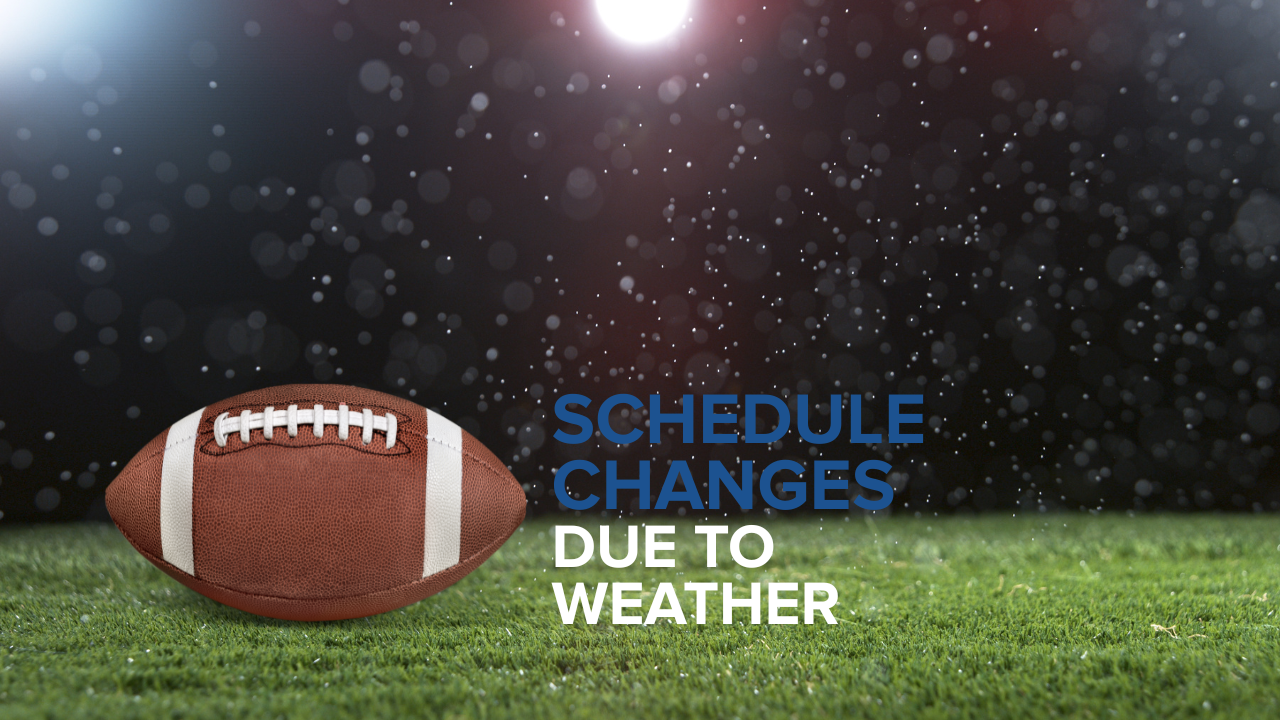 Football rain weather storm schedule change delay