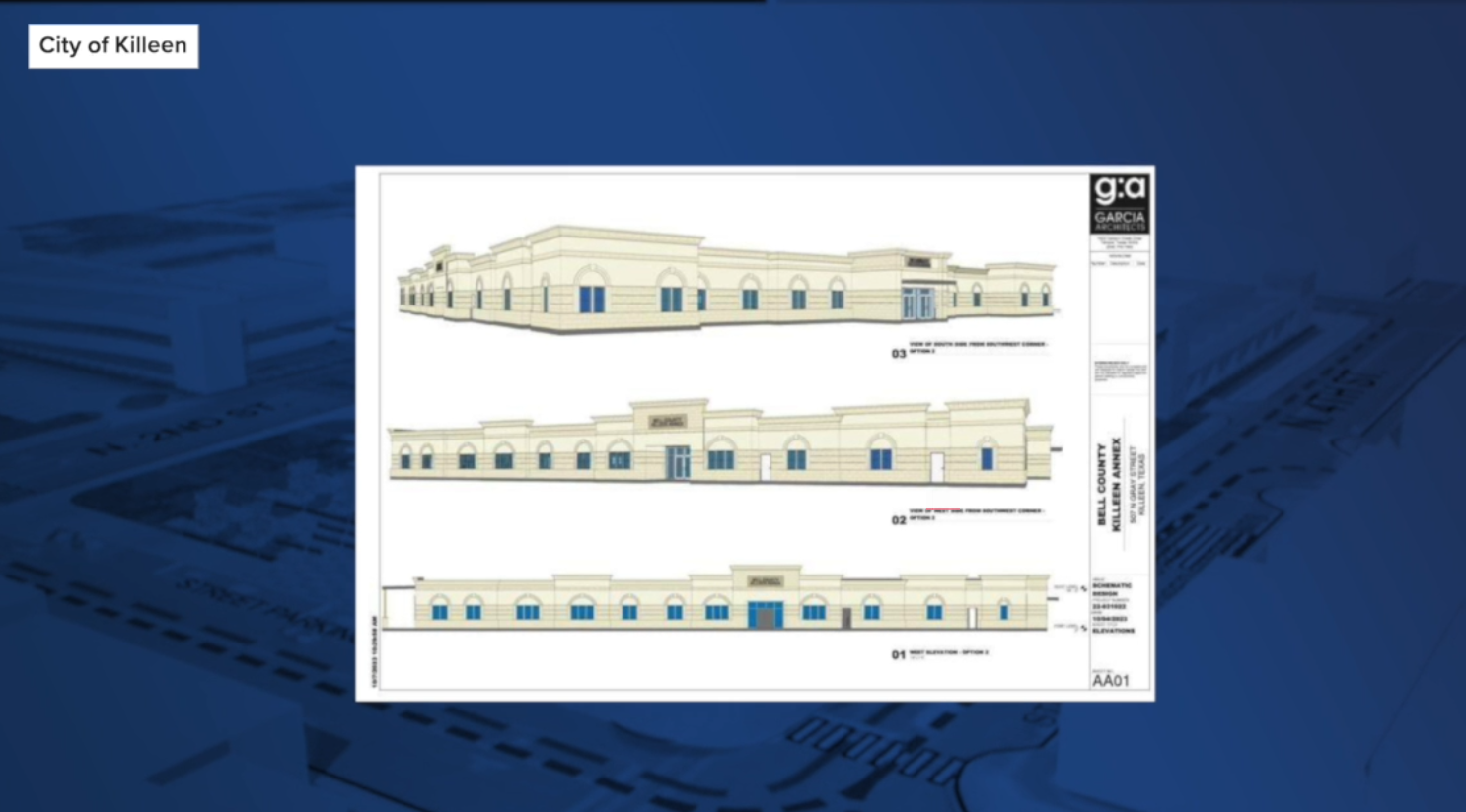 Killeen City Hall plans rendering