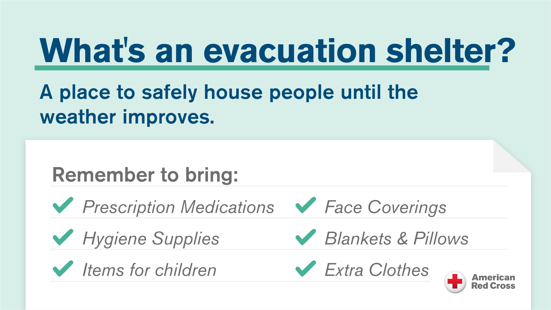 evacuation shelter  August 18, 2021