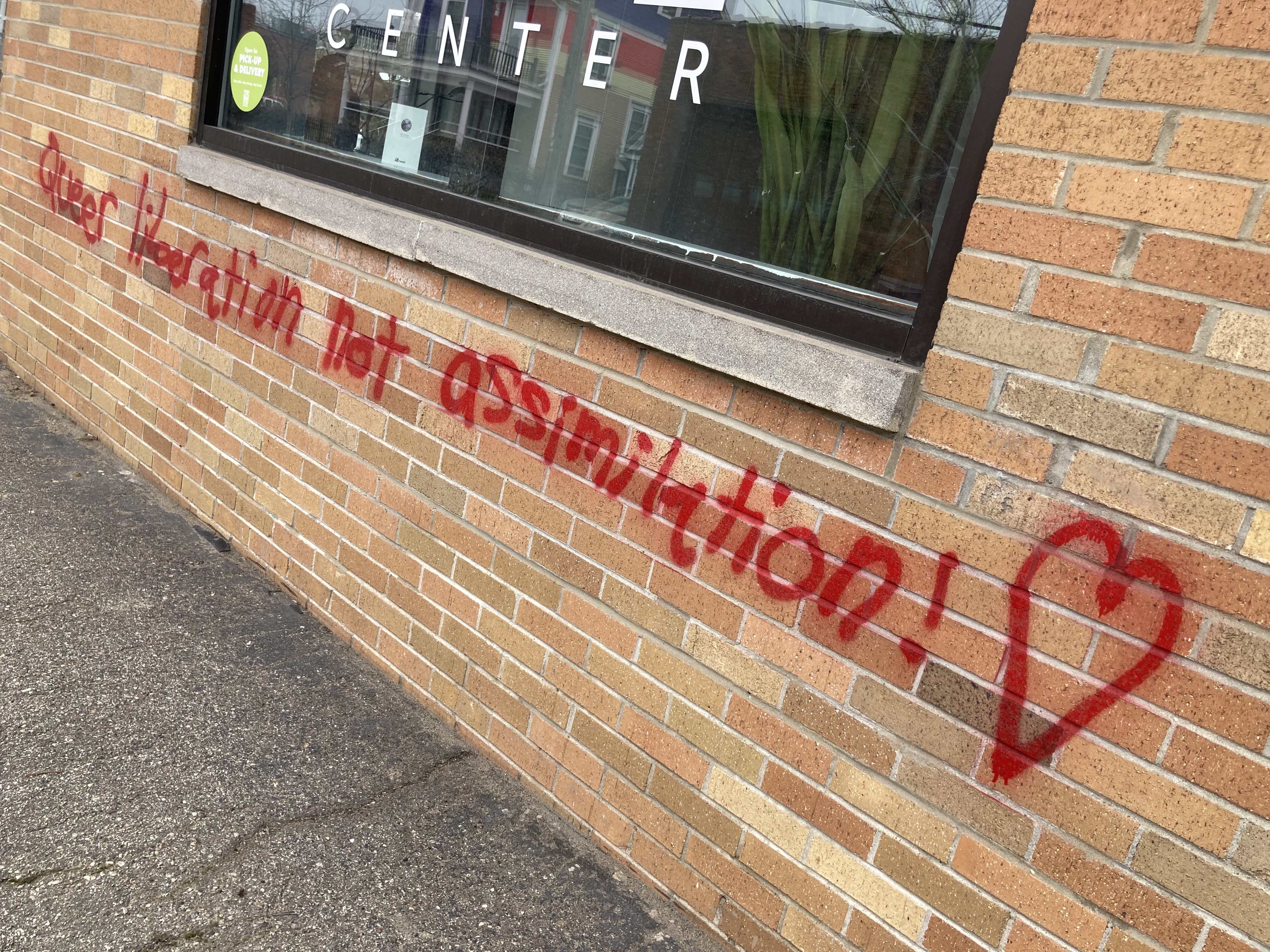 Vandalism on GR Pride Ctr pic 1.jpg
