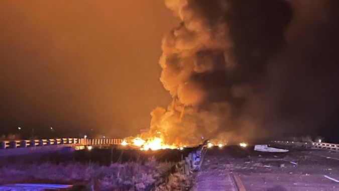 I-76 closure for semi/tanker crash and fire_Feb 9 2021