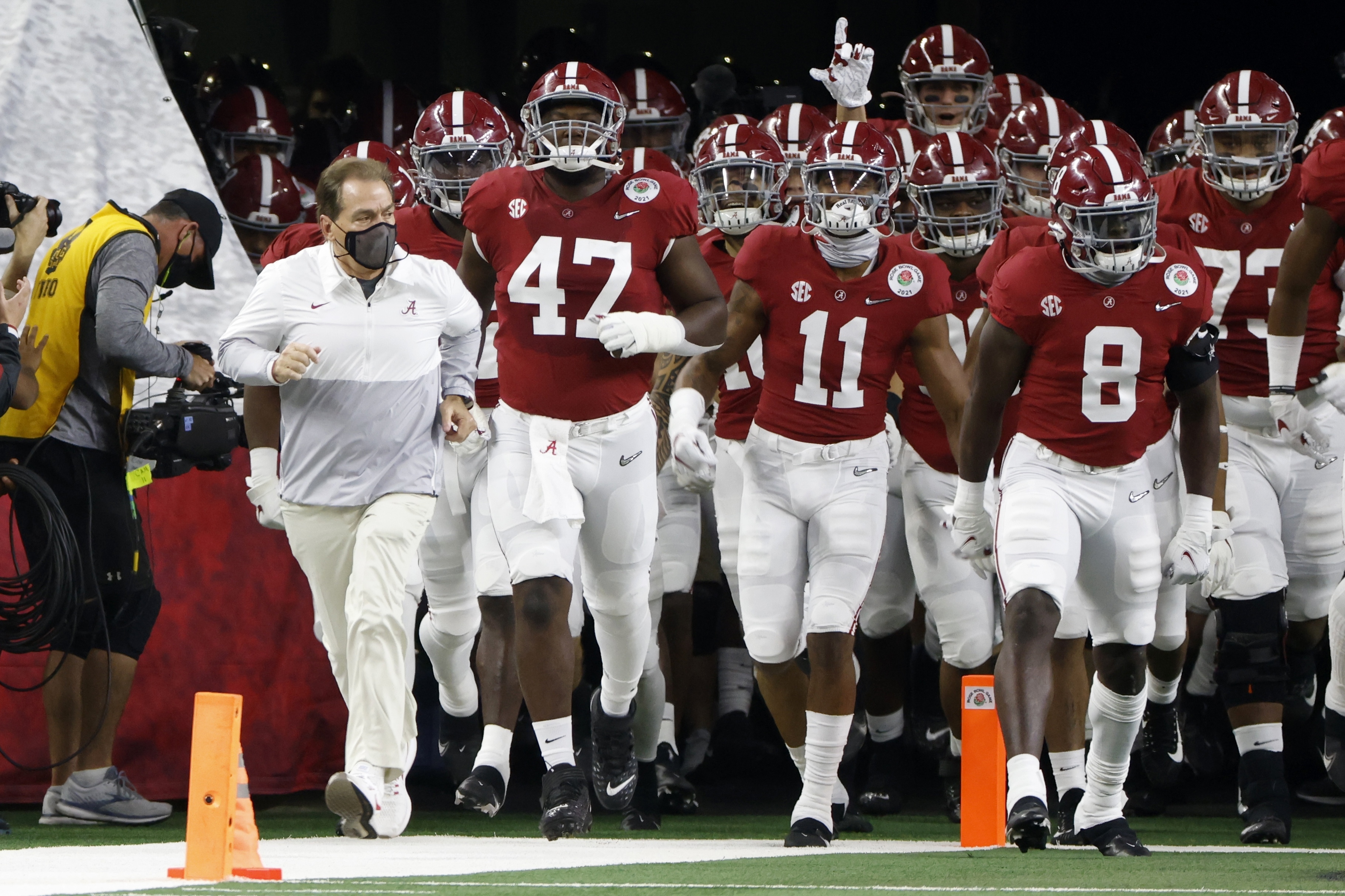 Nick Saban Alabama Rose Bowl Football