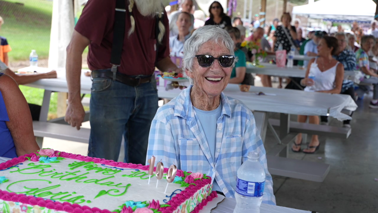 Gloria Miller celebrating her 100th birthday